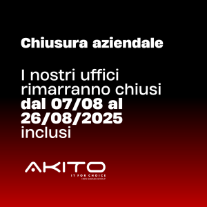 chiusura estiva Akito 2025
